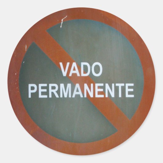 Grungy Street teken Ronde Sticker (Voorkant)