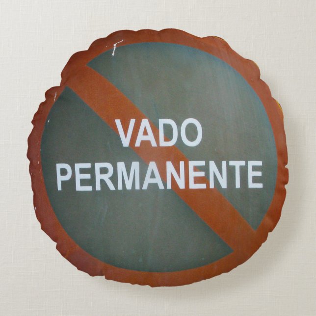 Grungy Street teken Vado Permanente Rond Kussen (Voorkant)