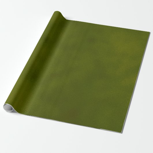 Grungy Styled Smudge Dark Green Cadeaupapier (Uitgerold)