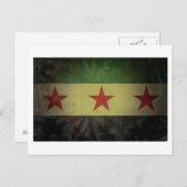 Grungy Syria Flag Briefkaart (Voorkant / Achterkant)