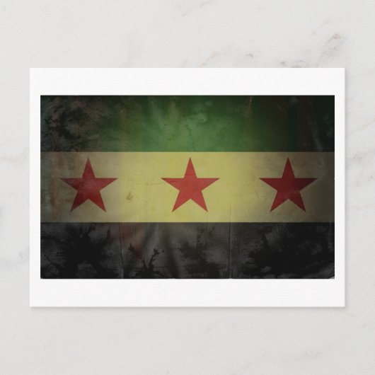 Grungy Syria Flag Briefkaart (Voorkant)