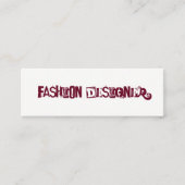 Grungy-tekst / Donkerrood Mini Visitekaartje (Voorkant)