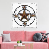 GRUNGY TEXAS STAR CANVAS AFDRUK (Insitu (Woonkamer))