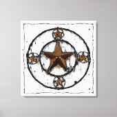GRUNGY TEXAS STAR CANVAS AFDRUK (Voorkant)