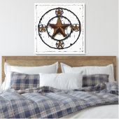 GRUNGY TEXAS STAR CANVAS AFDRUK (Insitu (Slaapkamer))