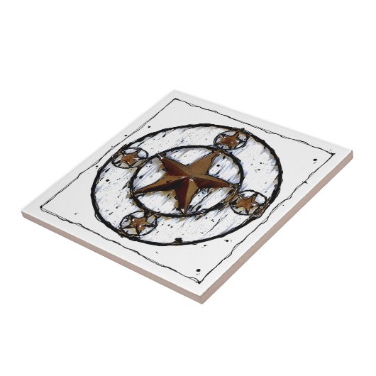 GRUNGY TEXAS STAR TEGELTJE (Zijkant)
