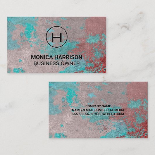 Grungy textuur achtergrond visitekaartje (Voorkant / Achterkant)