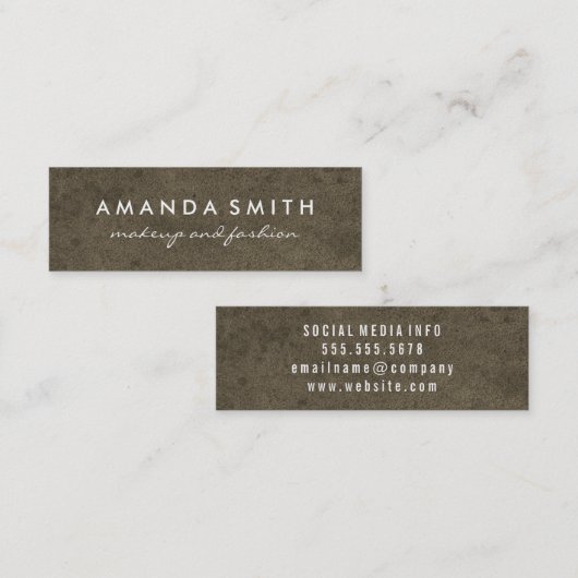 Grungy textuur mini visitekaartje (Voorkant / Achterkant)