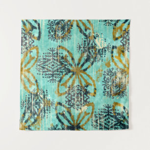 Grungy Tribal: Etnisch tapijt motief Wandkleed