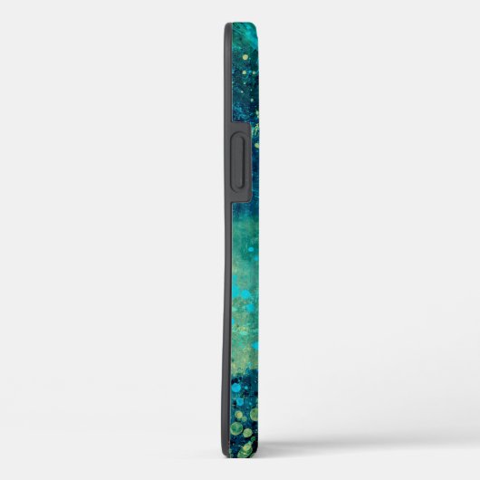 Grungy Turquoise en Yellow Case-Mate iPhone Case (Achterkant / Rechts)