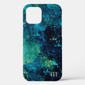 Grungy Turquoise en Yellow Case-Mate iPhone Case (Achterkant)