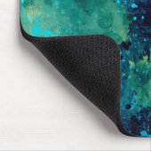 Grungy Turquoise en Yellow Muismat (Hoek)