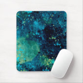 Grungy Turquoise en Yellow Muismat (Met muis)