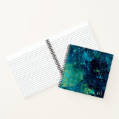 Grungy Turquoise en Yellow Notitieboek (Binnen)