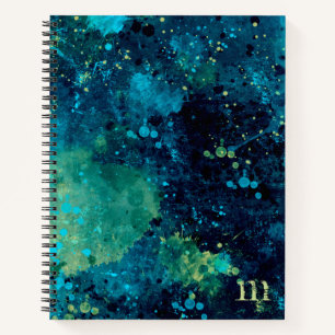 Grungy Turquoise en Yellow Notitieboek