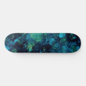 Grungy Turquoise en Yellow Persoonlijk Skateboard (Horizontaal)