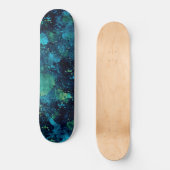 Grungy Turquoise en Yellow Persoonlijk Skateboard (Voorkant)