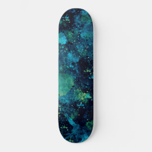 Grungy Turquoise en Yellow Persoonlijk Skateboard