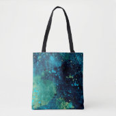 Grungy Turquoise en Yellow Tote Bag (Voorkant)
