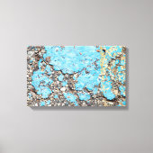 grungy turquoise verf op ashalt canvas afdruk (Voorkant)