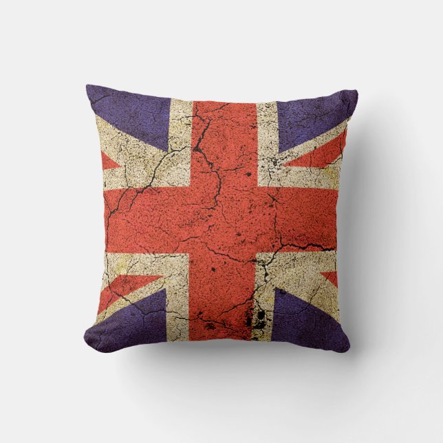 Grungy UK flag (Union Jack) Kussen (Voorkant)