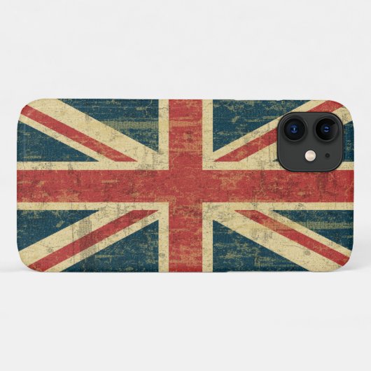 Grungy Union Jack Case-Mate iPhone Case (Achterkant (horizontaal))