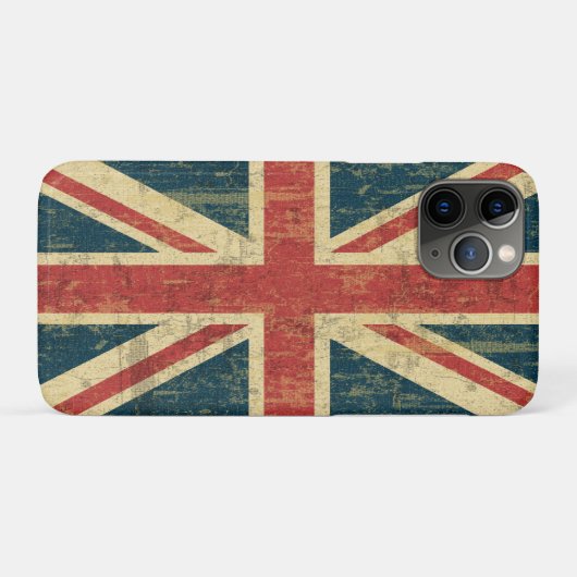 Grungy Union Jack Case-Mate iPhone Case (Achterkant (horizontaal))