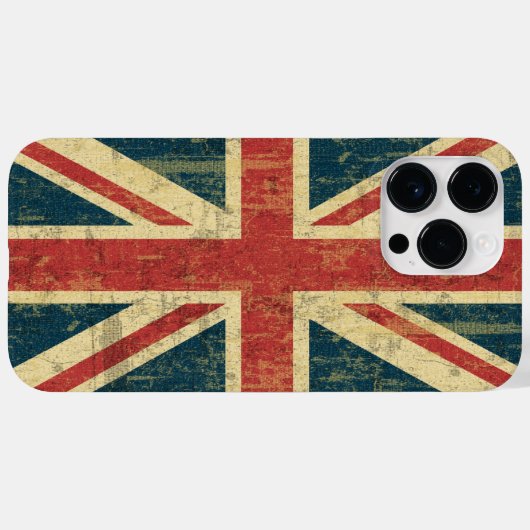 Grungy Union Jack Case-Mate iPhone Case (Achterkant (horizontaal))