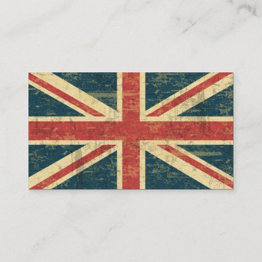 Grungy Union Jack Visitekaartje (Achterkant)