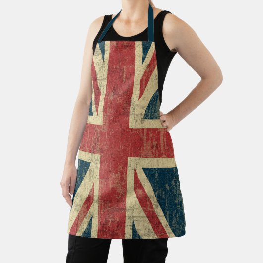 Grungy Union Jack-vlag van Groot-Brittannië Schort (Insitu)