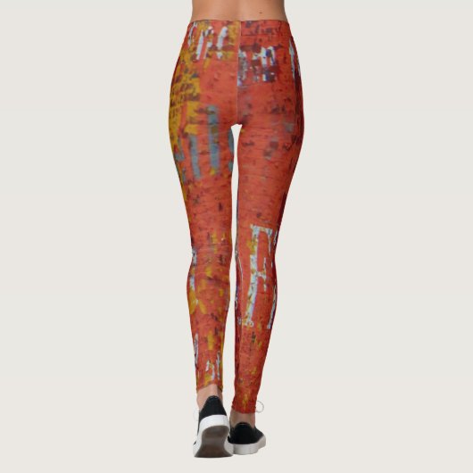 Grungy Urbex Graffiti Wall Abstract Yoga Running Leggings (Achterkant)