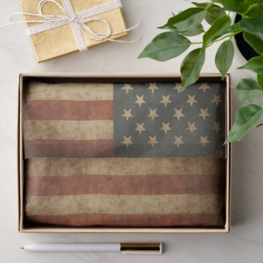 Grungy USA Vlag Tissuepapier (Geschenk)