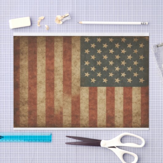 Grungy USA Vlag Tissuepapier (Craft)