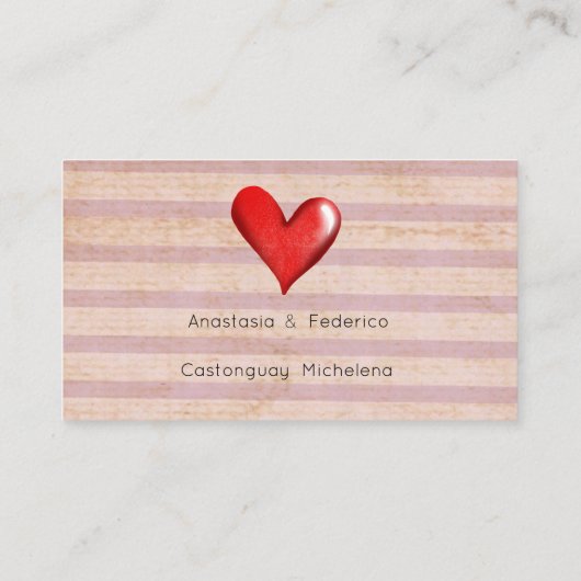 Grungy Visitekaartjes Heart (Achterkant)