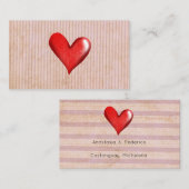 Grungy Visitekaartjes Heart (Voorkant / Achterkant)