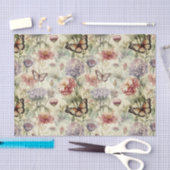Grungy vlinders en bloemen Decoupage papier (Craft)