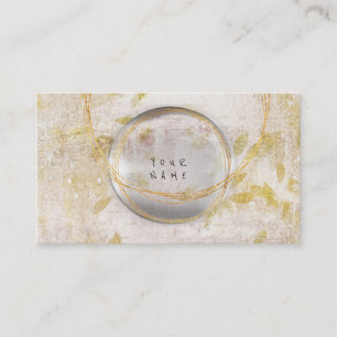 Grungy Wall Golden Foil Glass White Herfst Vip Visitekaartje