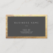 Grungy Waterverf Zwart & Goud Verfijnde Stylist Visitekaartje (Achterkant)