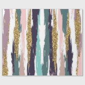 Grungy-waterverven penseelpatroon cadeaupapier (Vlak)