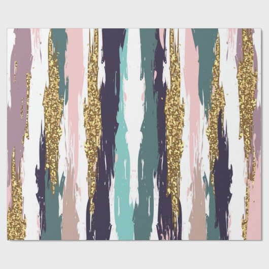 Grungy-waterverven penseelpatroon cadeaupapier (Vlak)
