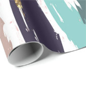 Grungy-waterverven penseelpatroon cadeaupapier (Rol Hoek)