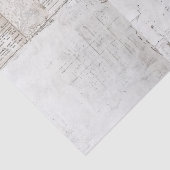 Grungy White Painted Ephemera Newsprint Collage Tissuepapier (Detail)