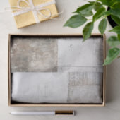 Grungy White Painted Ephemera Newsprint Collage Tissuepapier (Geschenk)