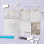 Grungy White Painted Ephemera Newsprint Collage Tissuepapier (Craft)