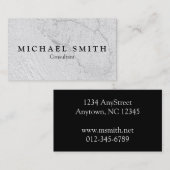 Grungy white stucco wall background visitekaartje (Voorkant / Achterkant)