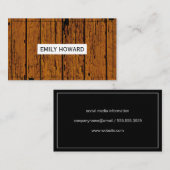 Grungy Wood Grain Visitekaartje (Voorkant / Achterkant)