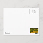 Grungy Yellow Wildflowers Briefkaart (Achterkant)