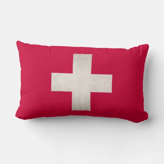 Grungy Zwitserland Cross Kussen (Achterkant)