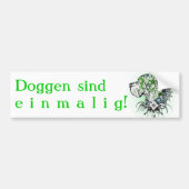 Grünliche Deutsche Dogge Bumpersticker (Voorkant)