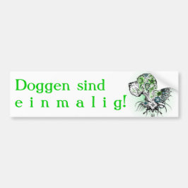 Grünliche Deutsche Dogge Bumpersticker